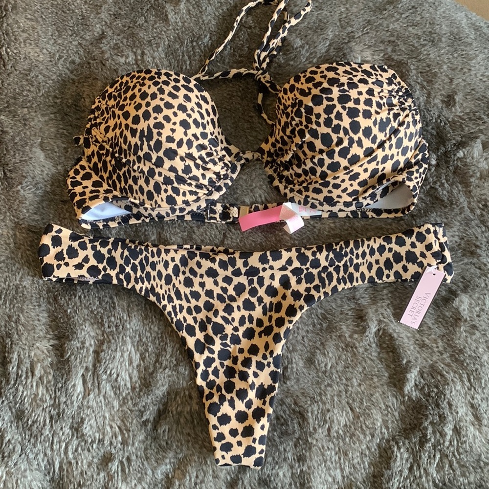VS cheetah thong bikini